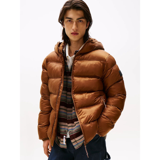 Tommy Hilfiger Ανδρικό μπουφάν Tonal Logo Hooded Puffer Jacket